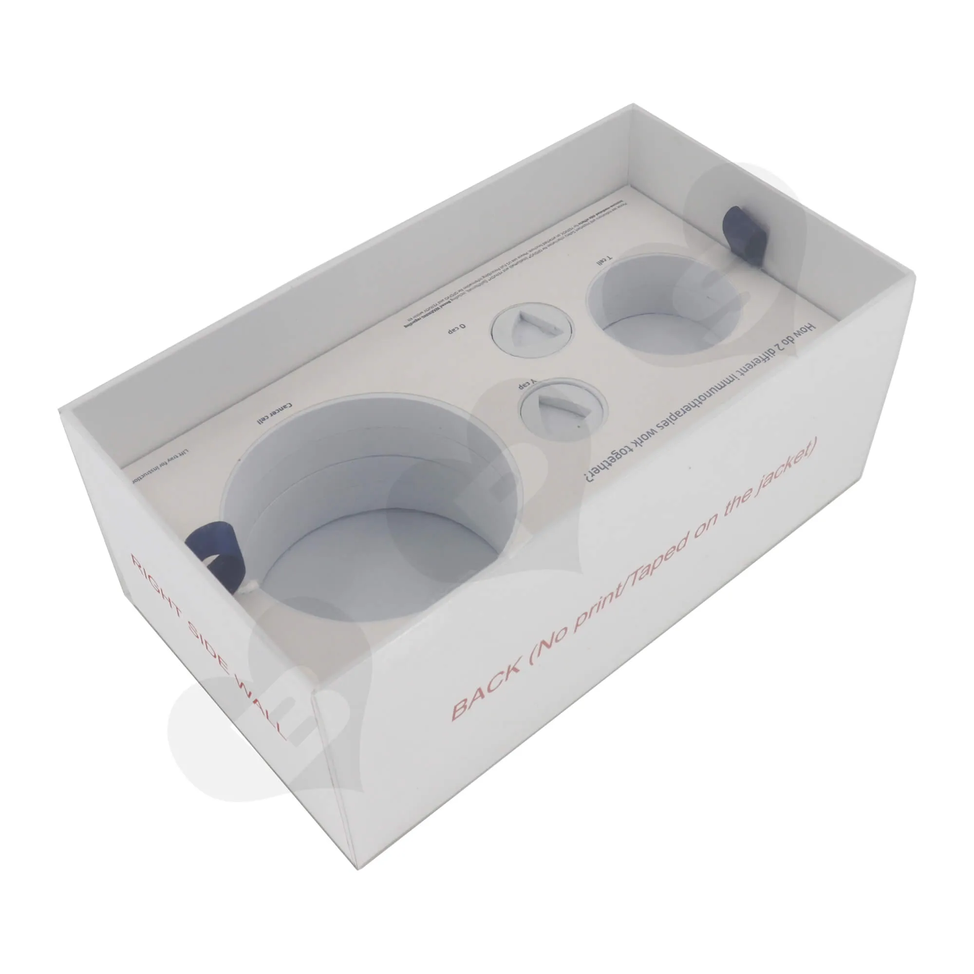 Custom Printed Rigid Cardboard Tray With Plastic Sleeve For Packing Electronic Device Kit Side View Six