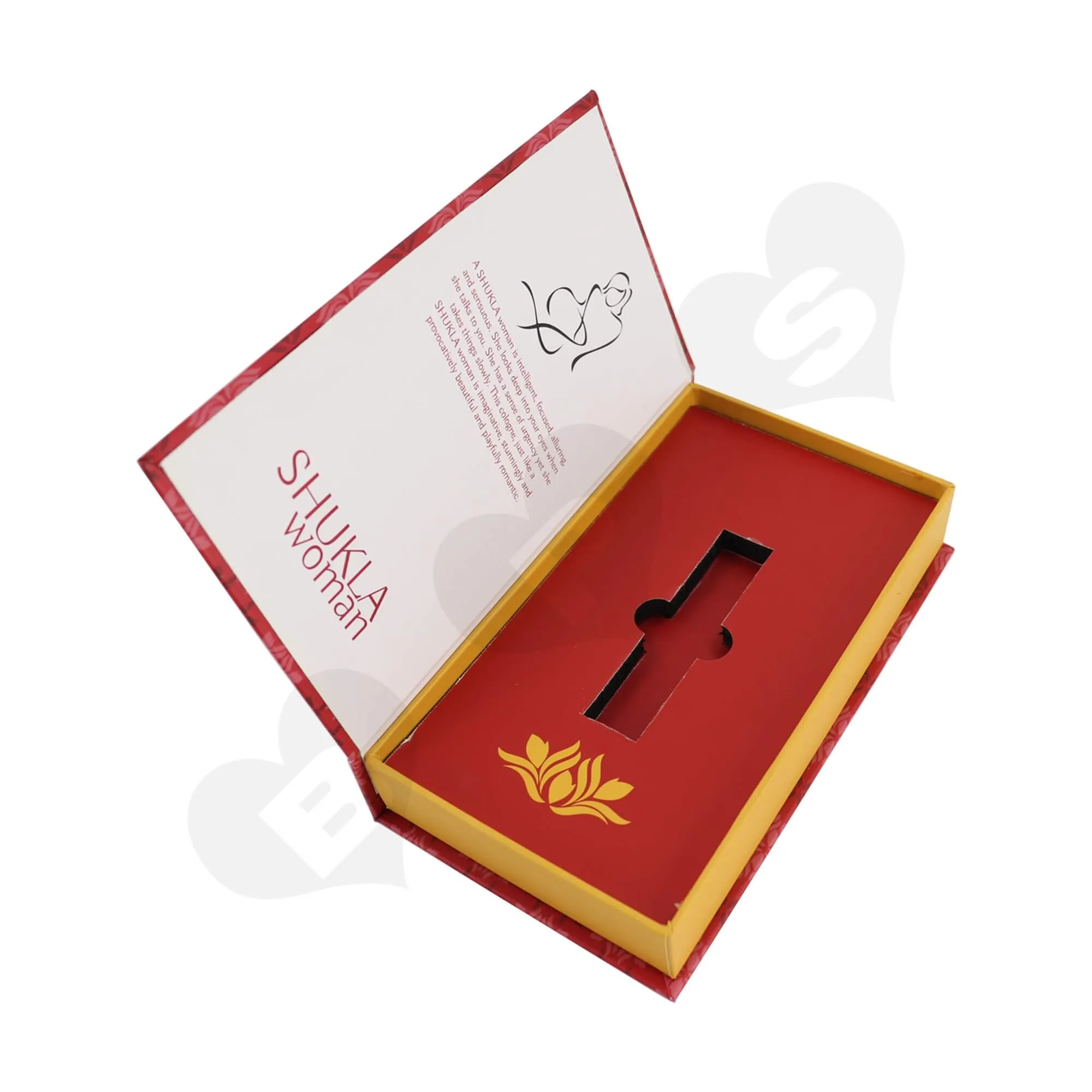 Rigid Cardboard Gift Box With Foam Insert For Packing Men Perfume Side View Two