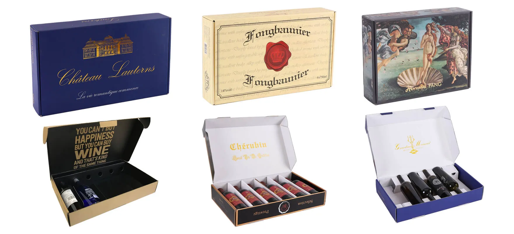 Corrugated Cardboard Mailer Shipping Box For Red Wine