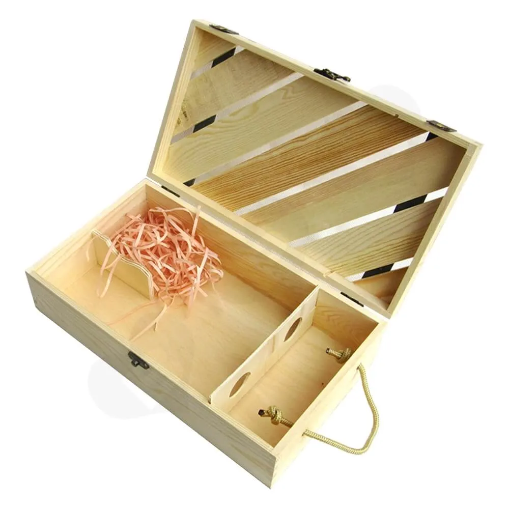Custom Carved Wooden Box For Wine Side View Three