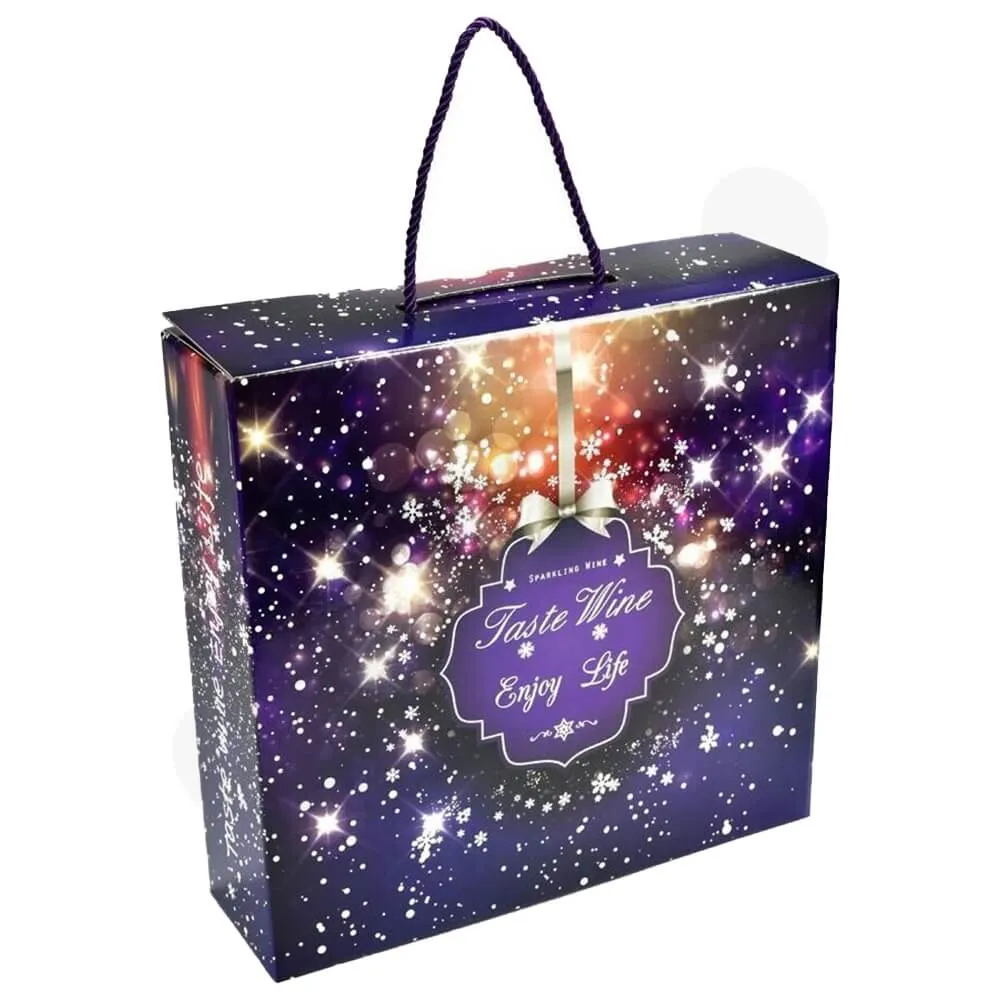 Custom Corrugated Wine Carton Box Side View One