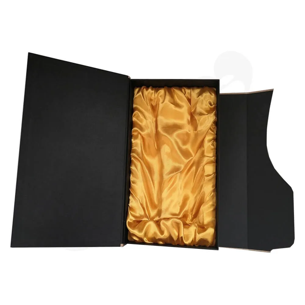 Custom Die Cut Gift Box For Red Wine Side View Four