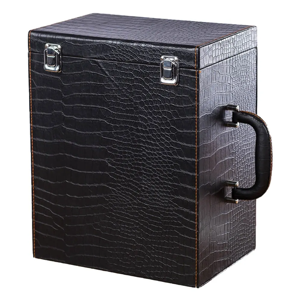 Custom Hinged Lid Insulated Cardboard Wine Boxes Side View Two