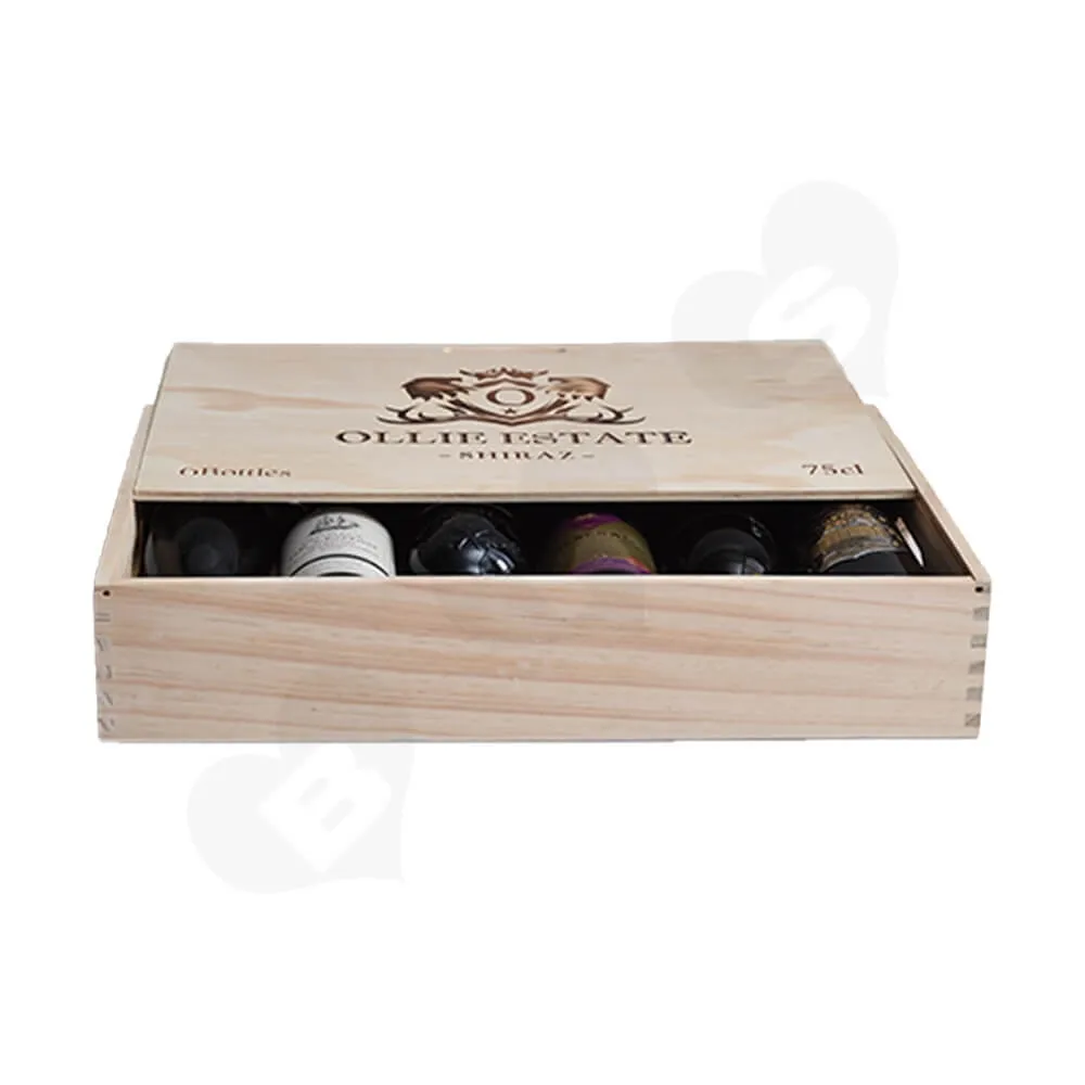 Custom Laser Printed Wine Box Side View Three