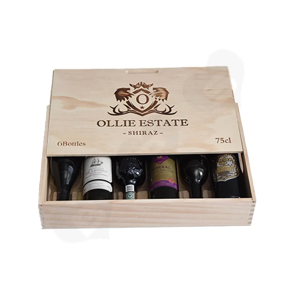 Custom Laser Printed Wine Box Side View Two