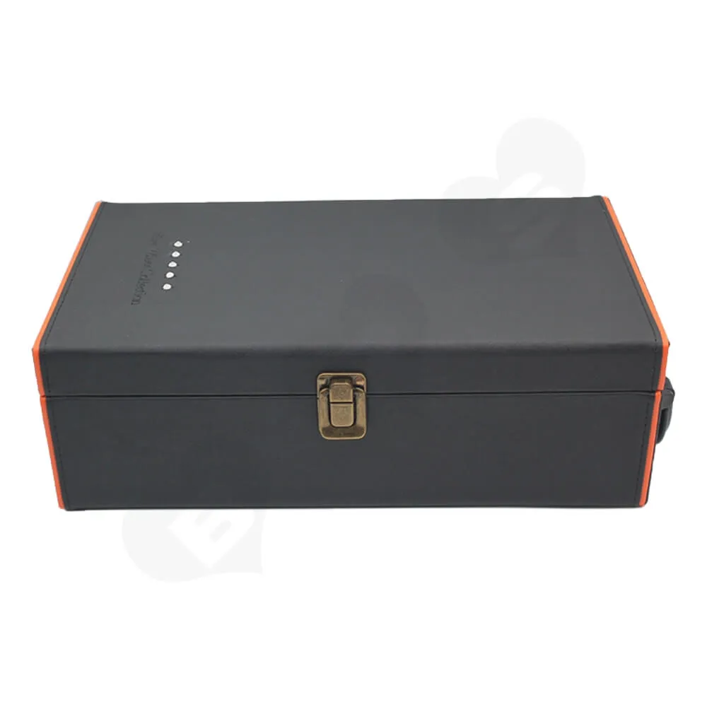 Custom Logo Printed Wine Suitcase Side View Five