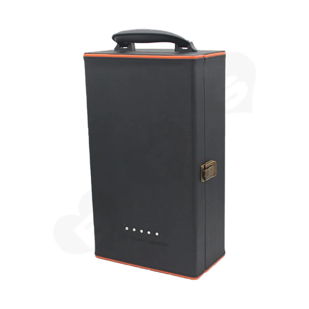 Custom Logo Printed Wine Suitcase Side View Three