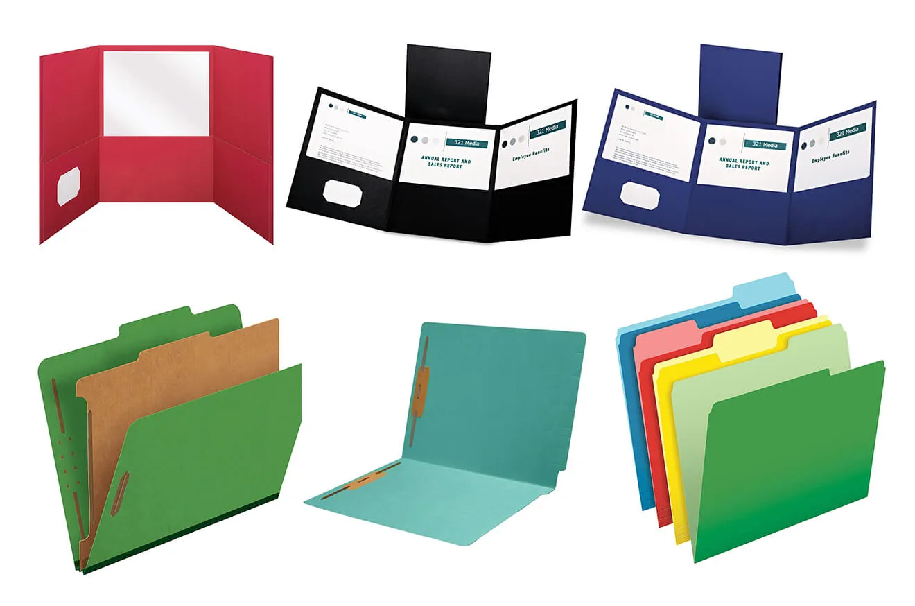 Custom Paper Tri-Folders File Archive
