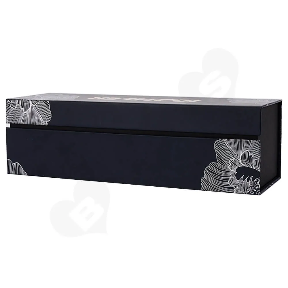 Custom Printed Cardboard Magnetic Closure Box For Wine Side View Three