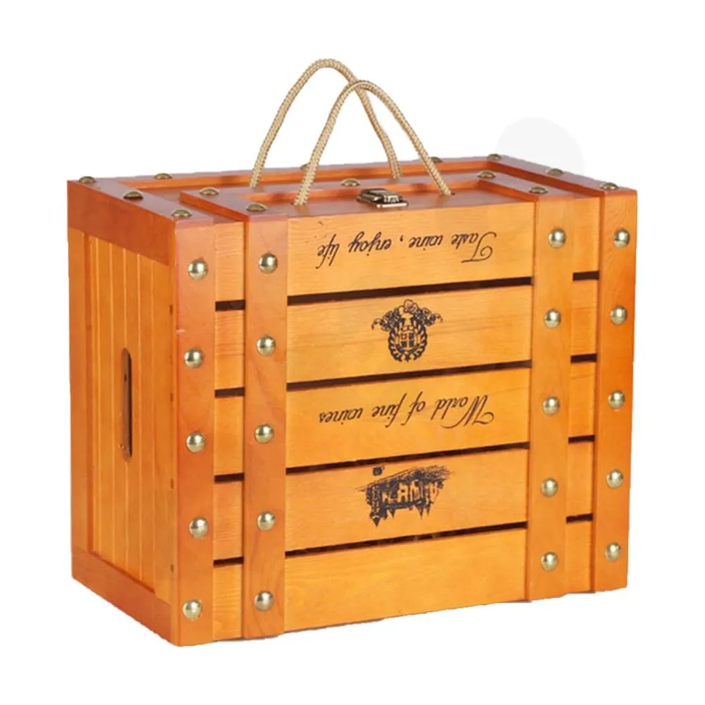 Custom Take Away Retail Six Pack Wine Box Side View Four