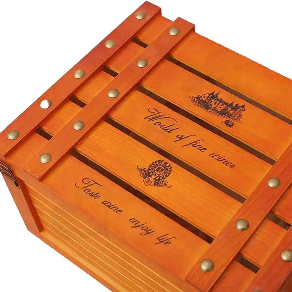 Custom Take Away Retail Six Pack Wine Box Side View Two