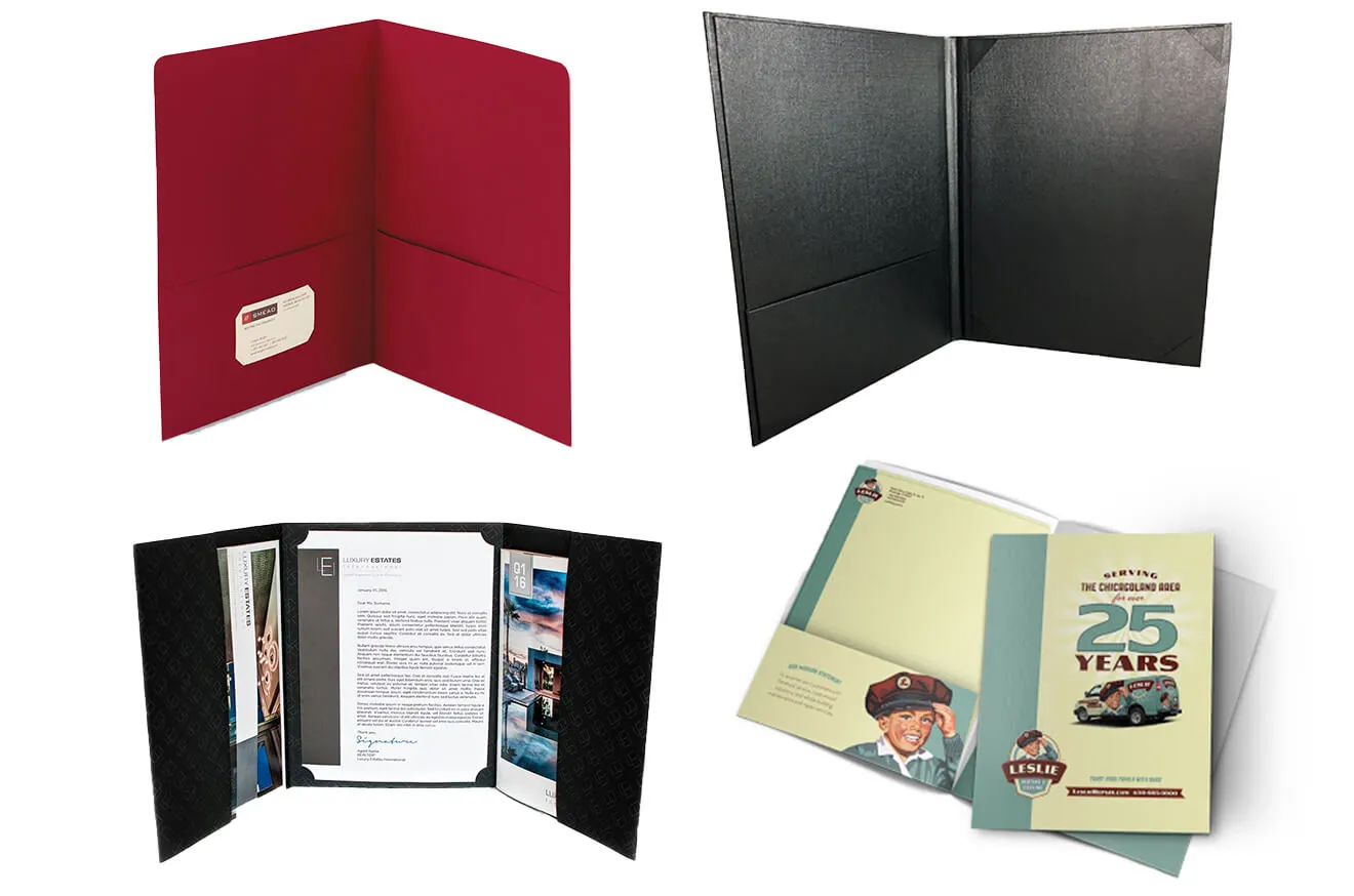 Different Types of The Cardboard Paper Pocket Folders