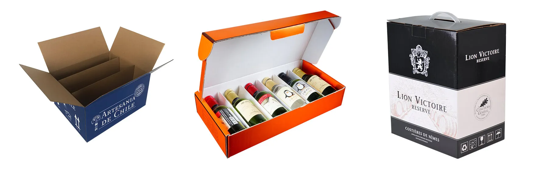 The Wine Carton Boxes Made From Corrugted Fiberboard