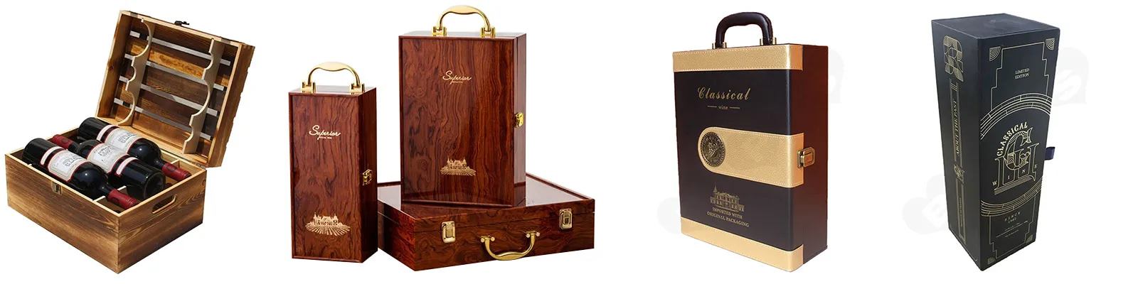 Wine Boxes in Different Materials