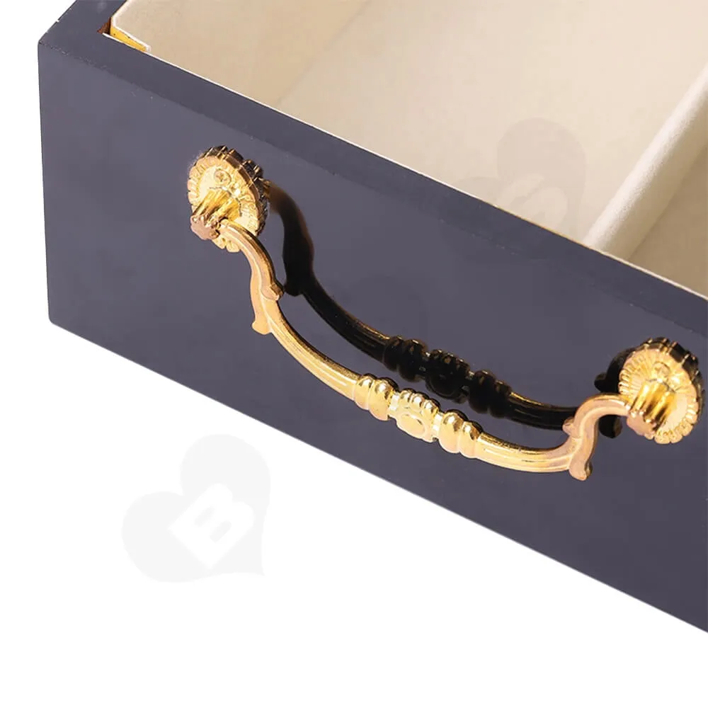 Gold Foil Stamped Wine Box Kit With Handle Side View Two