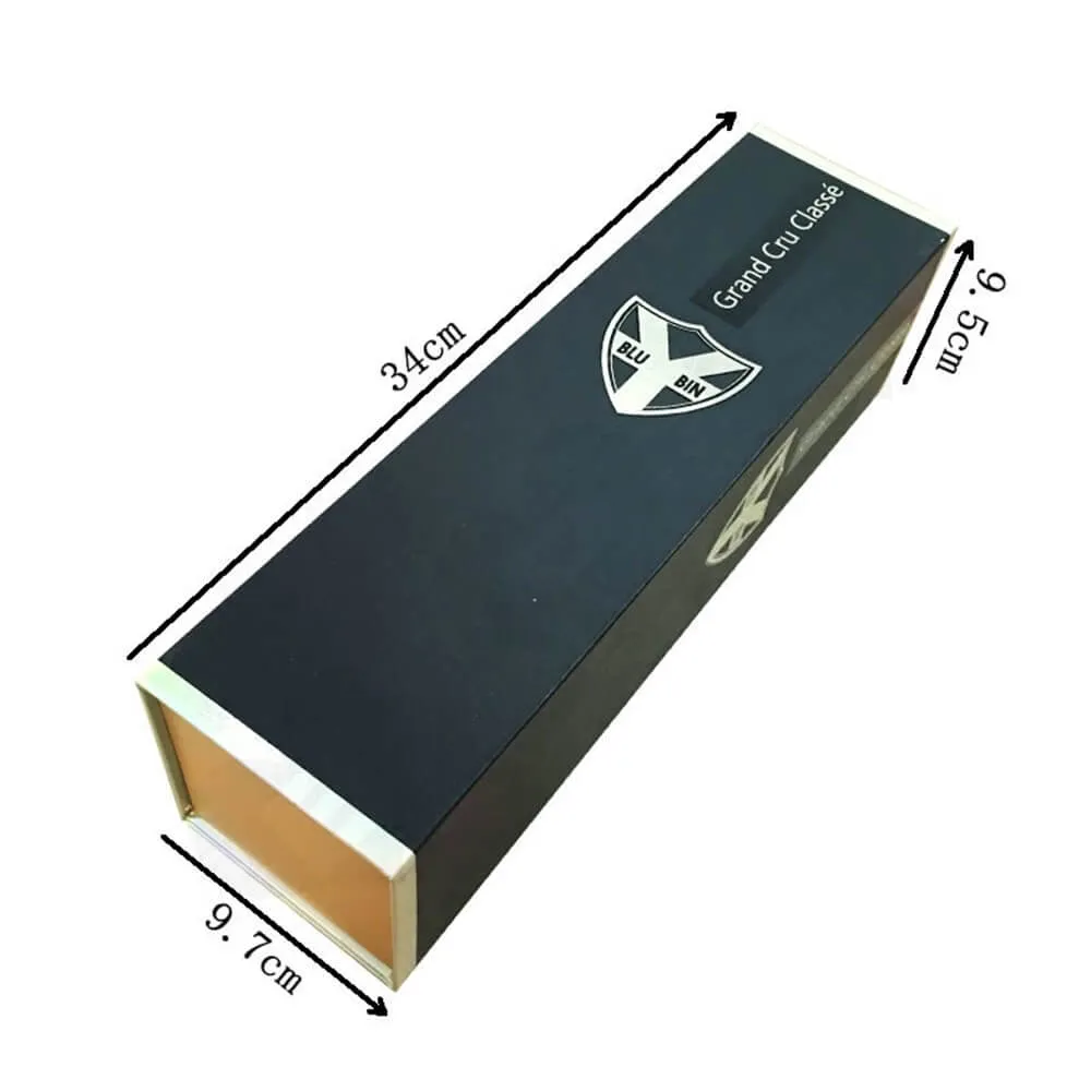 Laser Printed Logo Wine Gift Box Foldable Structure Side View One