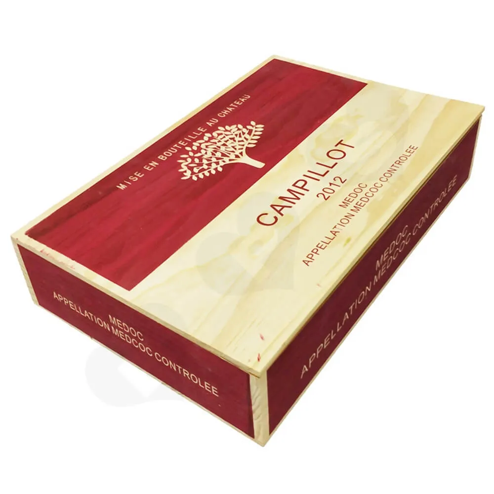 Personalizable Wine Box Six Pack Side View One