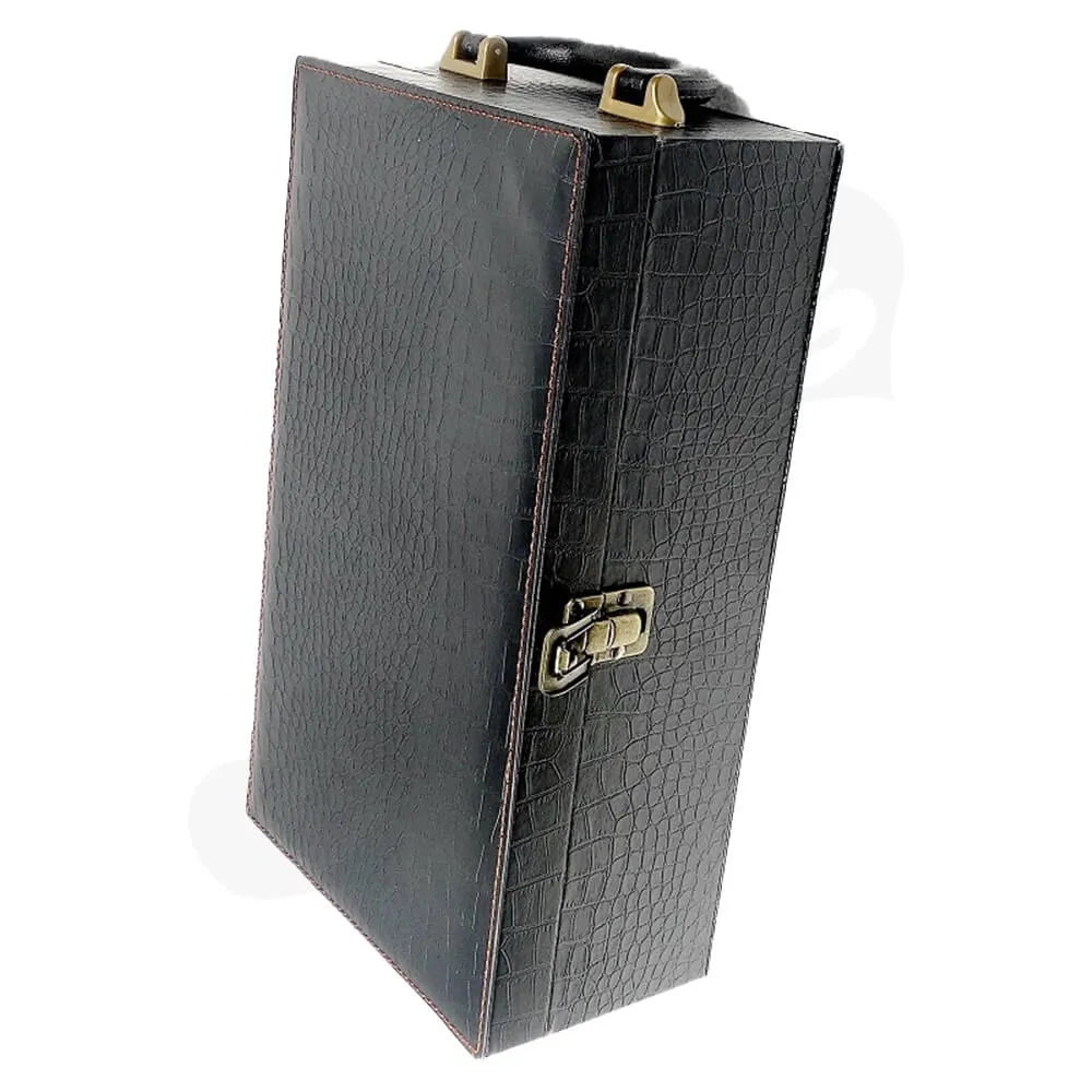 Wine Kit Packaging Box With Crocodile Pattern Side View One