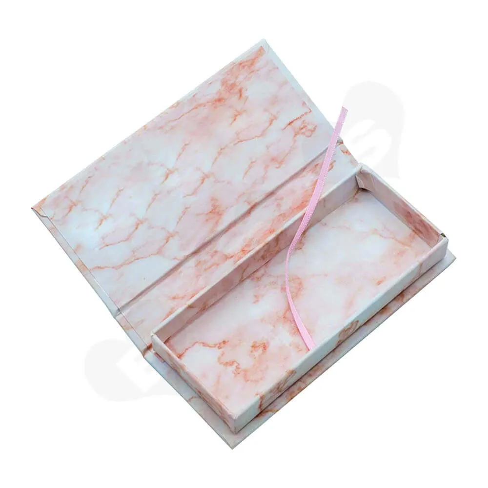Branded Eyelash Box Double Sided Printing With String Side View Two