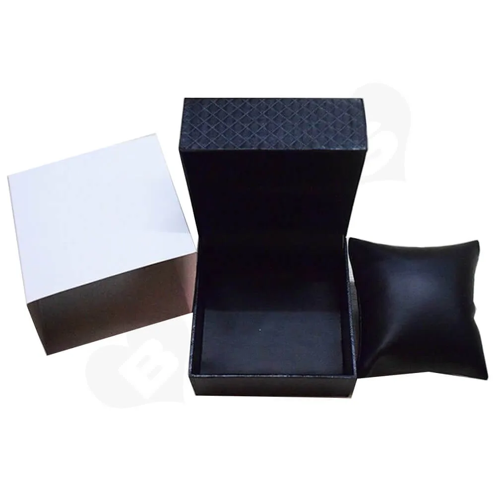 Cardboard Box Diamond Pattern For Watch Side View Three