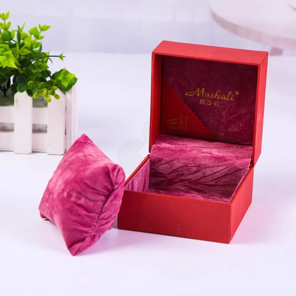 Cardboard Leather Box With Texture For Women Watch Side View Five