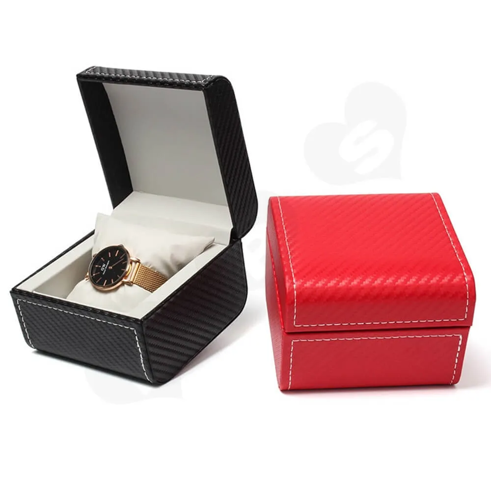 Cardboard Packaging Box With Pattern For Luxury Watch Side View One