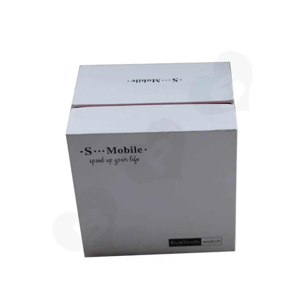 Cardboard Rigid Shoulder Box For Bluetooth Watch Side View Five