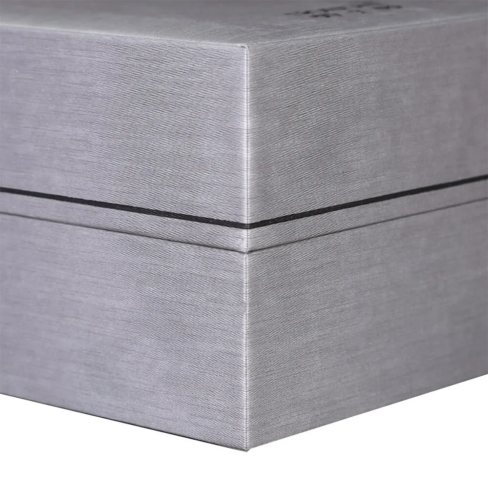 Cardboard Silver Specialty Box For Watch Side View Four