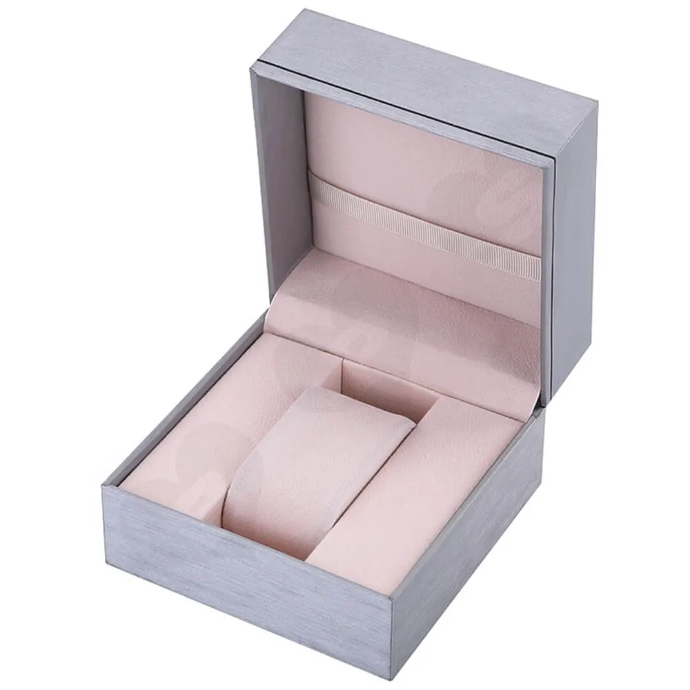 Cardboard Silver Specialty Box For Watch Side View Two