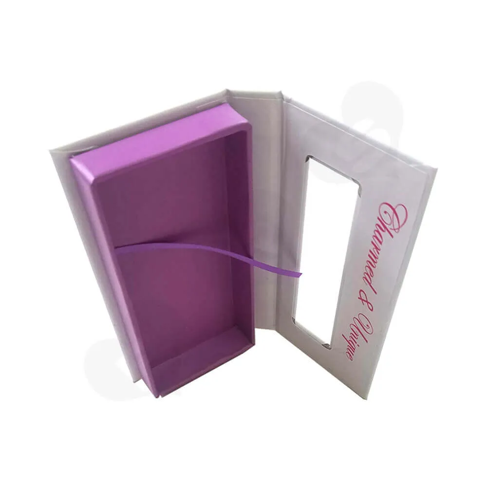Custom Box Book Shape For Eyelashes Side View Four