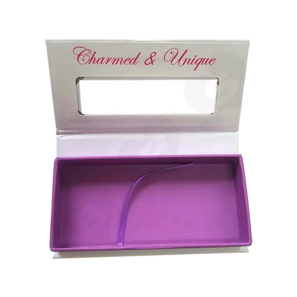 Custom Box Book Shape For Eyelashes Side View Two