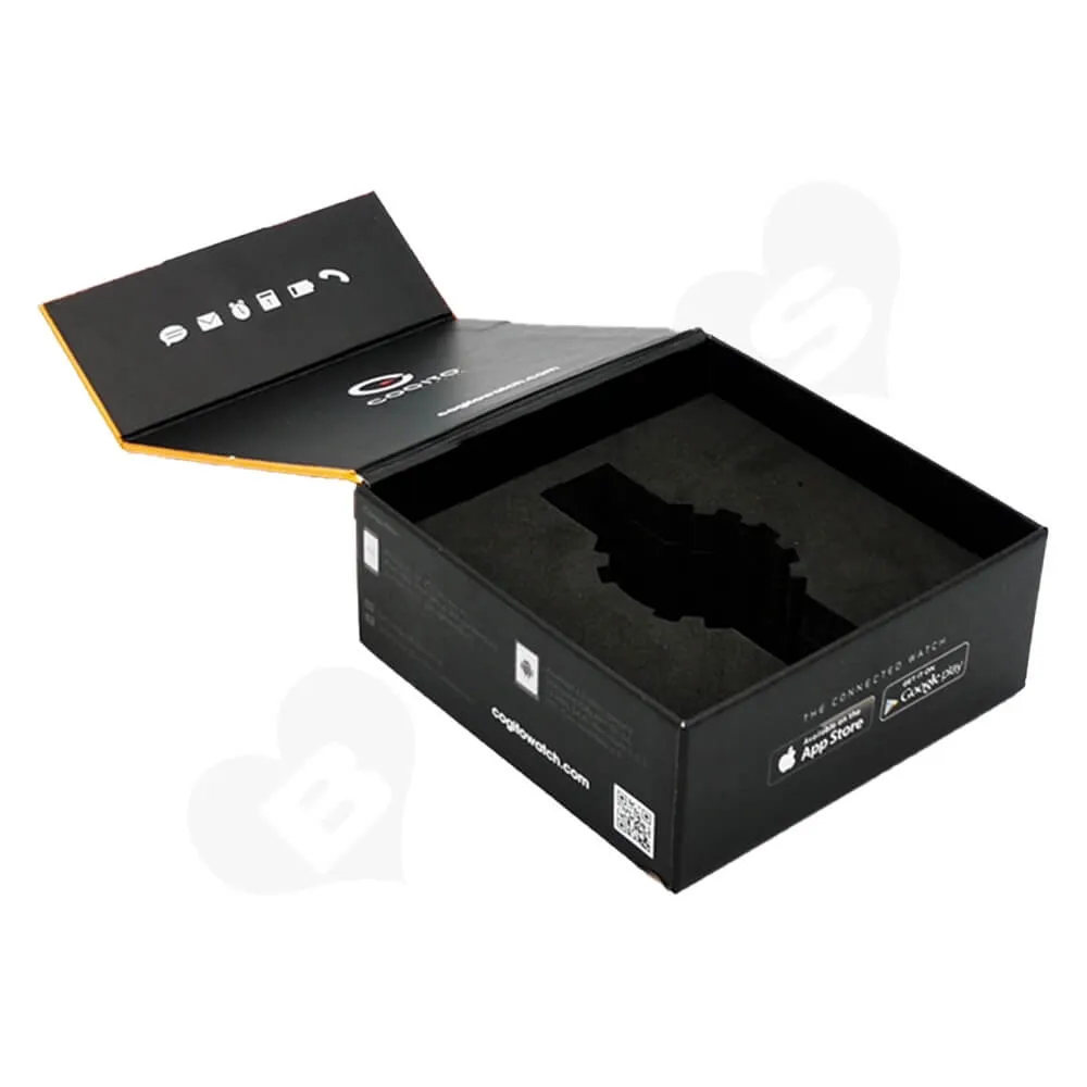 Custom Cardboard Magnetic Closure Box For Watch Side View Four