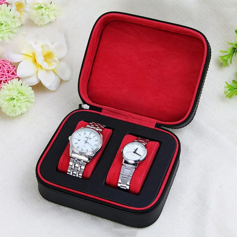 Custom Fabric Suitcase Box For Watch Side View One