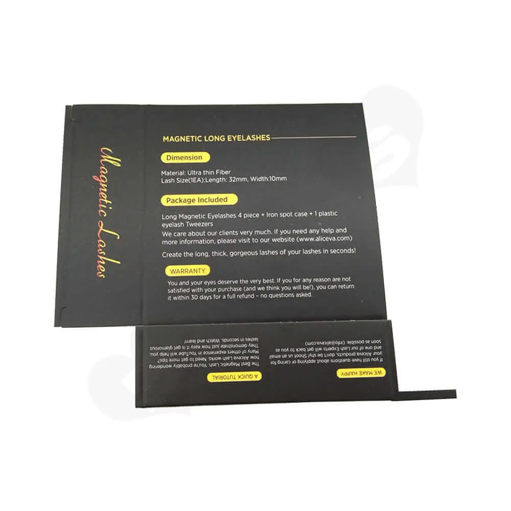 Custom Folding Carton Box For Magnetic Eyelashes Side View Five