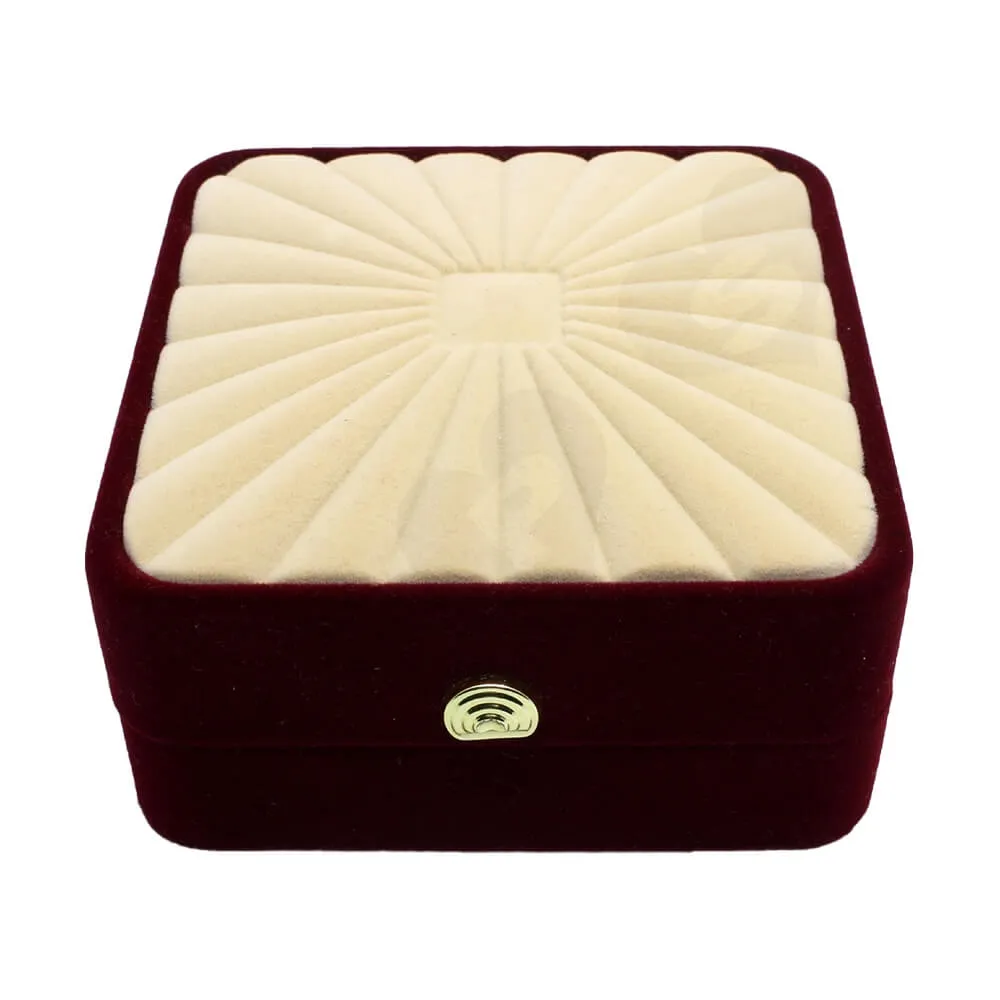 Custom Logo Velvet Box For Watch Side View One