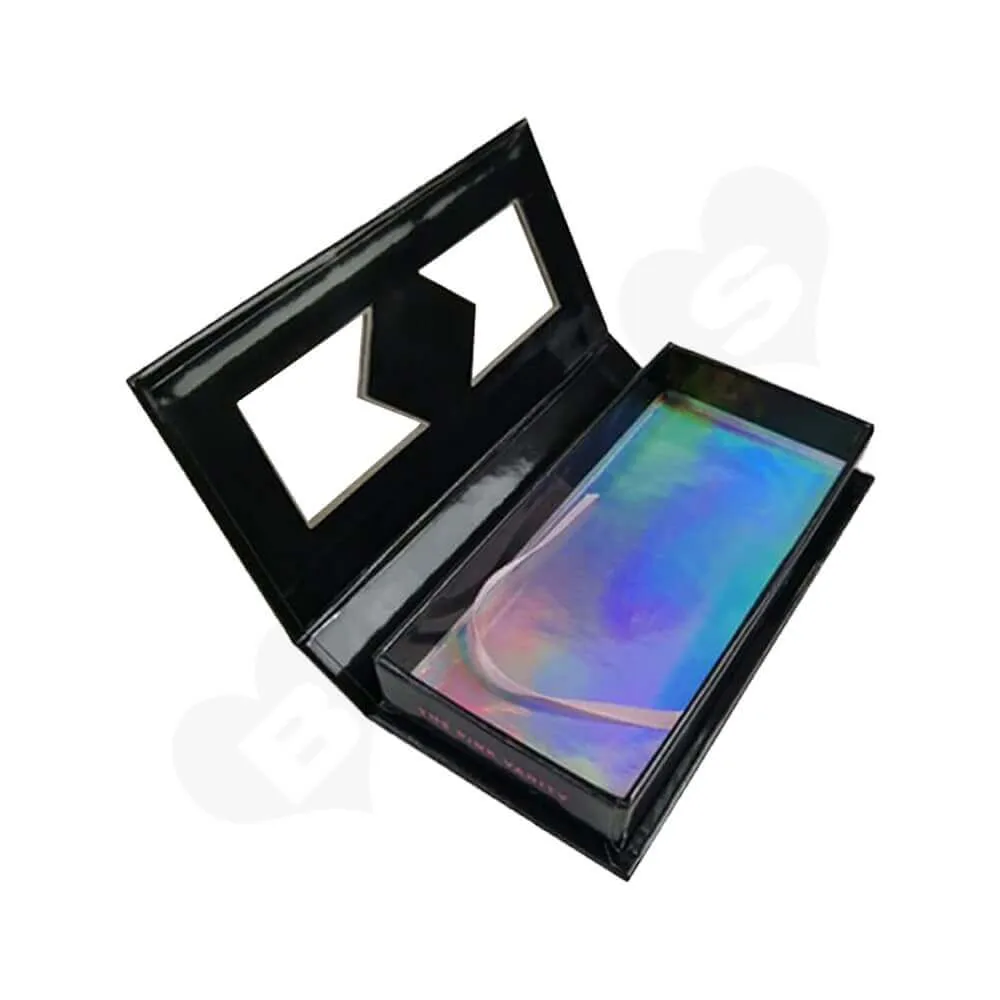 Custom Magnetic Closure Eyelash Packaging Box Side View Three