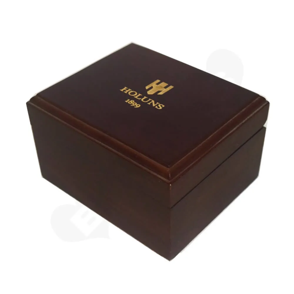 Custom Painted Timber Box With Insert For Wrist Watch Side View One