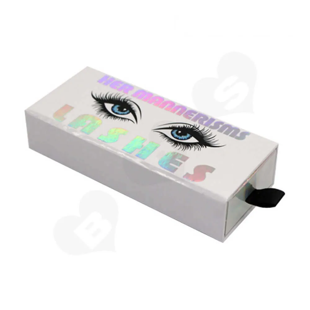 Custom Printable Eyelash Boxes Wholesale Side View One