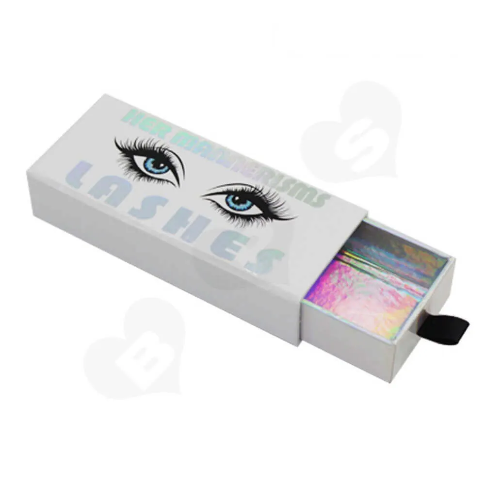 Custom Printable Eyelash Boxes Wholesale Side View Two