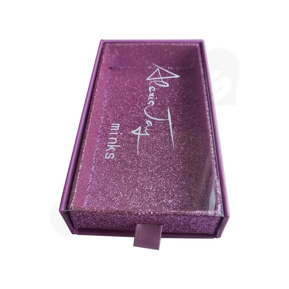 Custom Printed Drawer Box For Eyelashes Side View Four