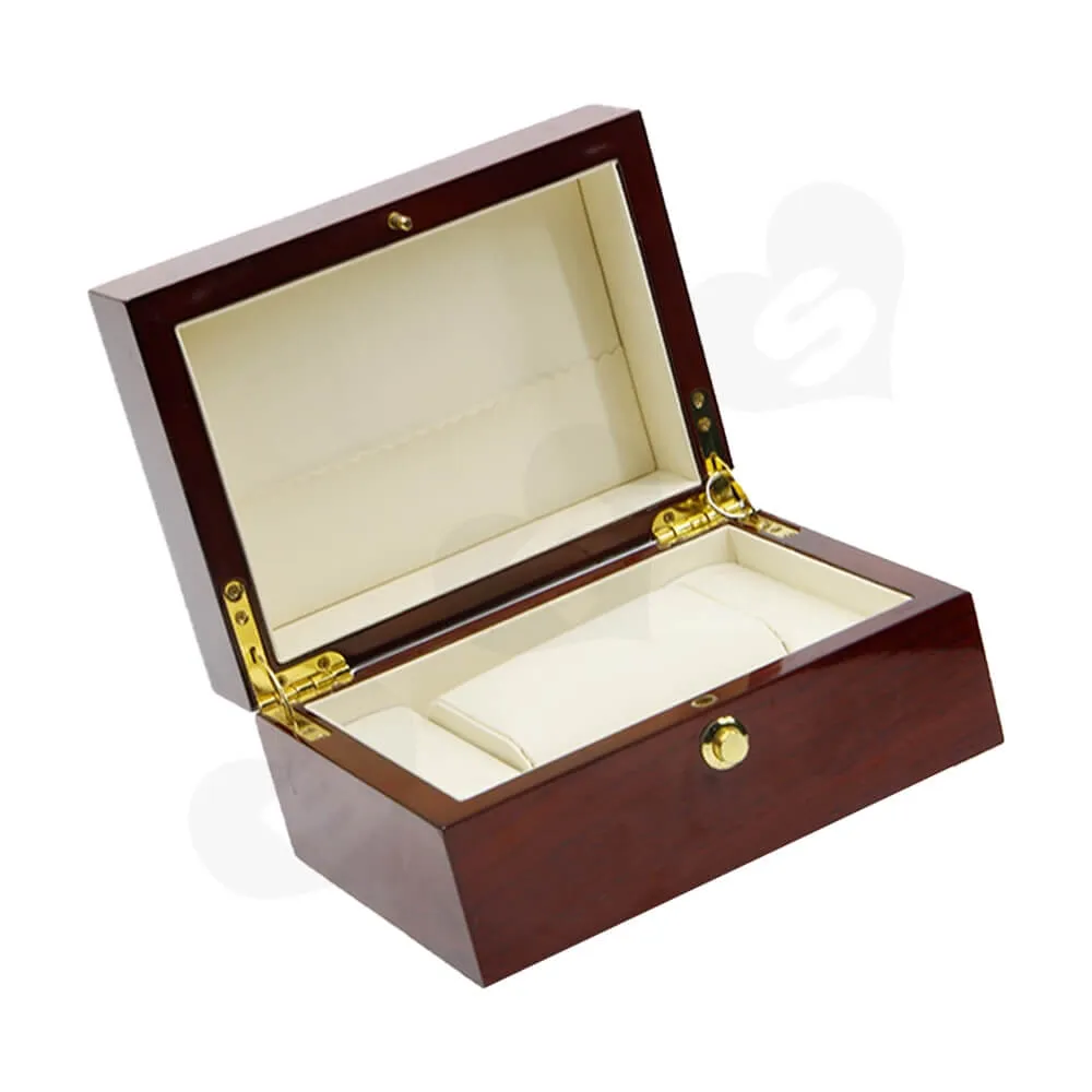 Custom Printed Wooden Box For Watch Side View Four
