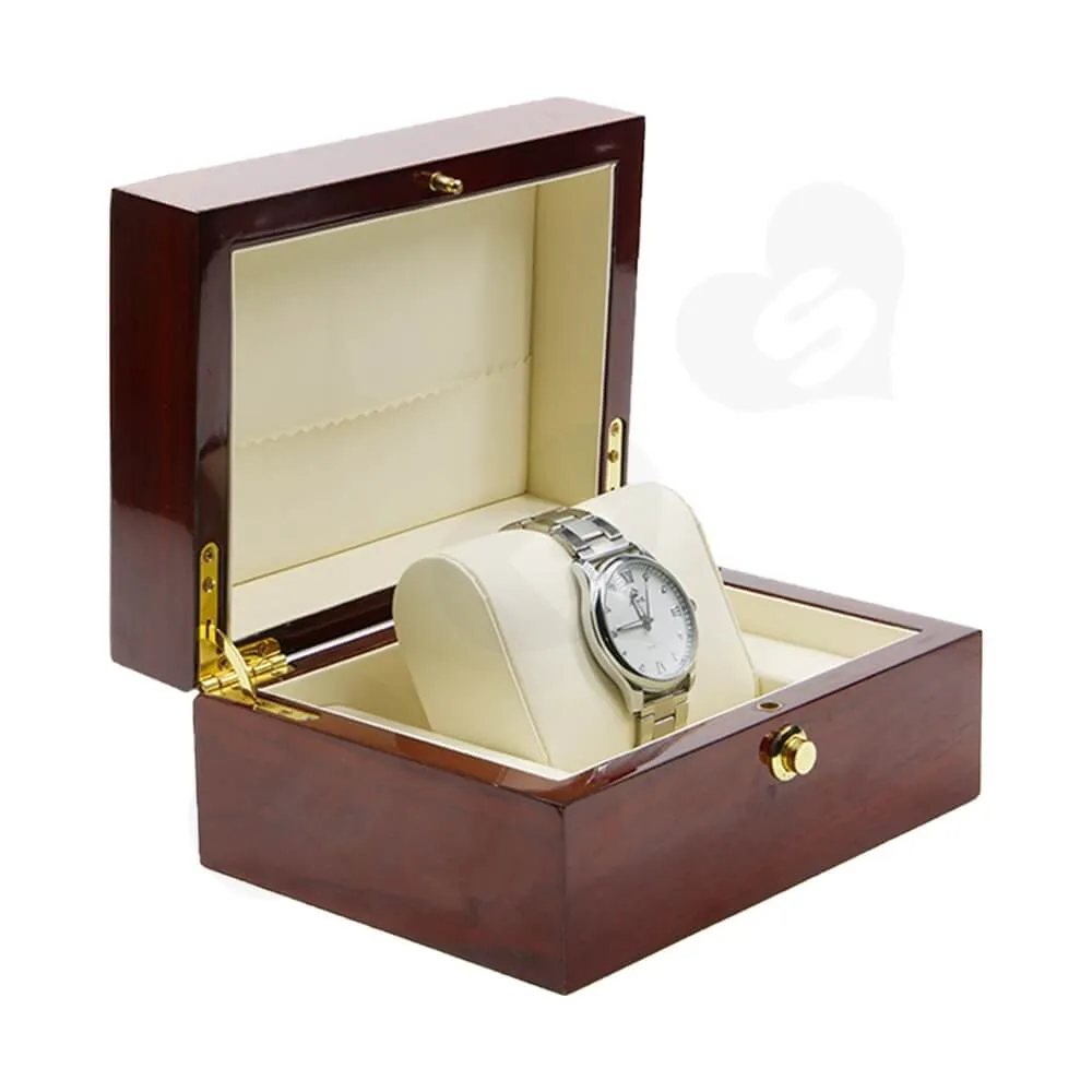 Custom Printed Wooden Box For Watch Side View Three
