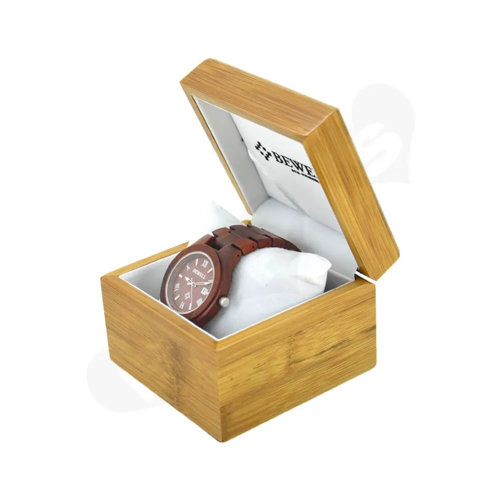 Custom Printed Wooden Case Box For Watch Side View Four