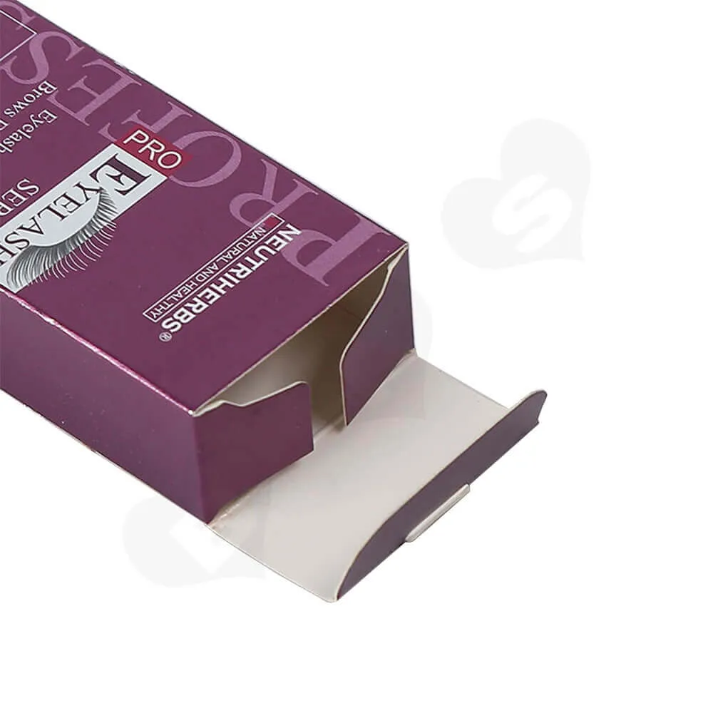 Custom Tuck End Folding Carton Box For Eyelash Side View Four