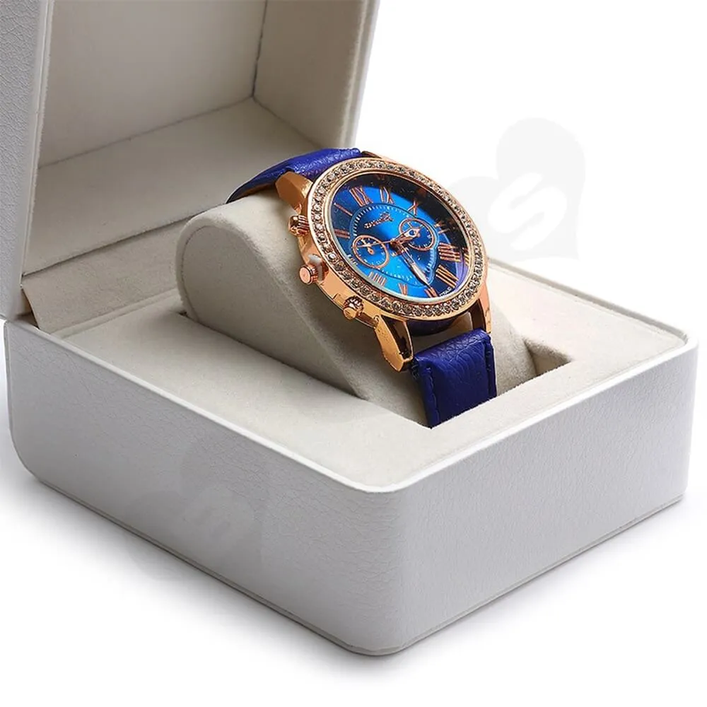 Customizable Faux Leather Box For Luxury Watch Side View Four