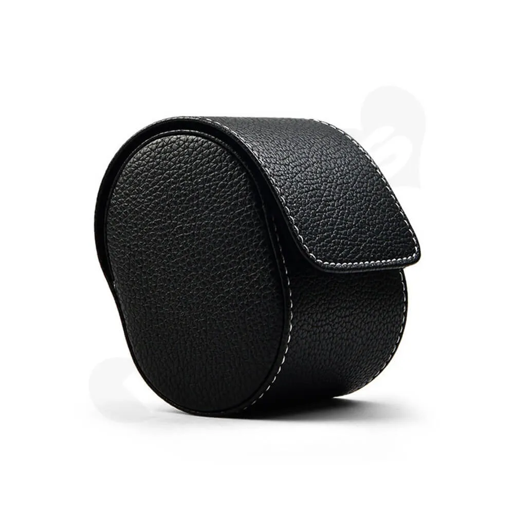 Customizable Faux Leather Organizer Box For Watch Side View Four