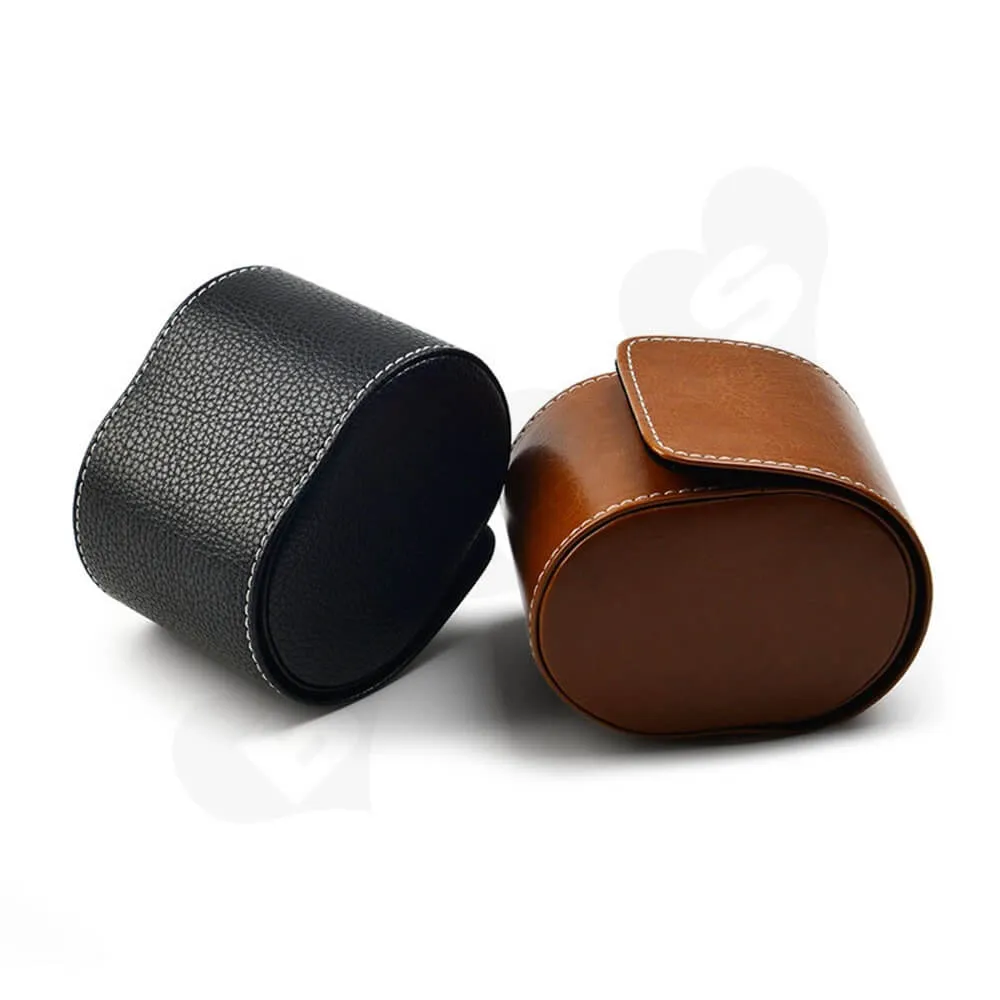 Customizable Faux Leather Organizer Box For Watch Side View Seven
