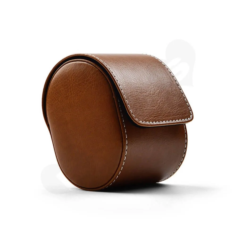 Customizable Faux Leather Organizer Box For Watch Side View Three