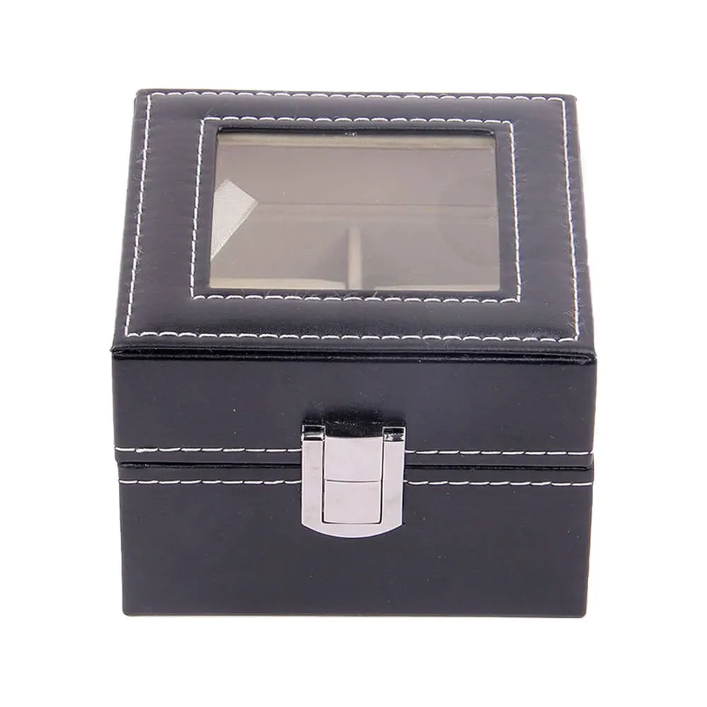 Customizable Leather Box For Watch With Inserts Side View Four