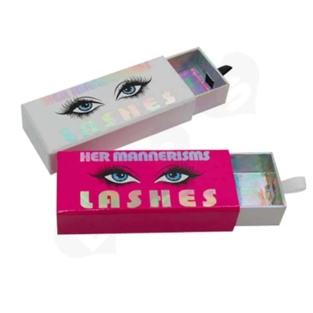 Customized Laser Printed Gift Box For Eyelashes Side View One